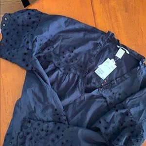 H&M eyelet trimmed blouse